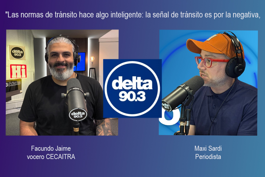 Facundo Jaime, vocero de CECAITRA: "Las normas de tránsito hacen algo inteligente              