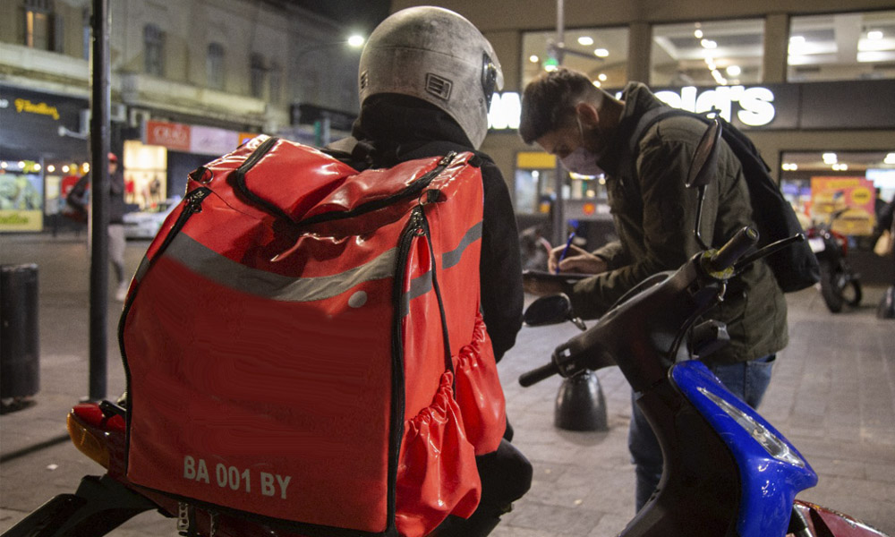 Mega operativo para controlar las condiciones de trabajadores de aplicaciones de delivery