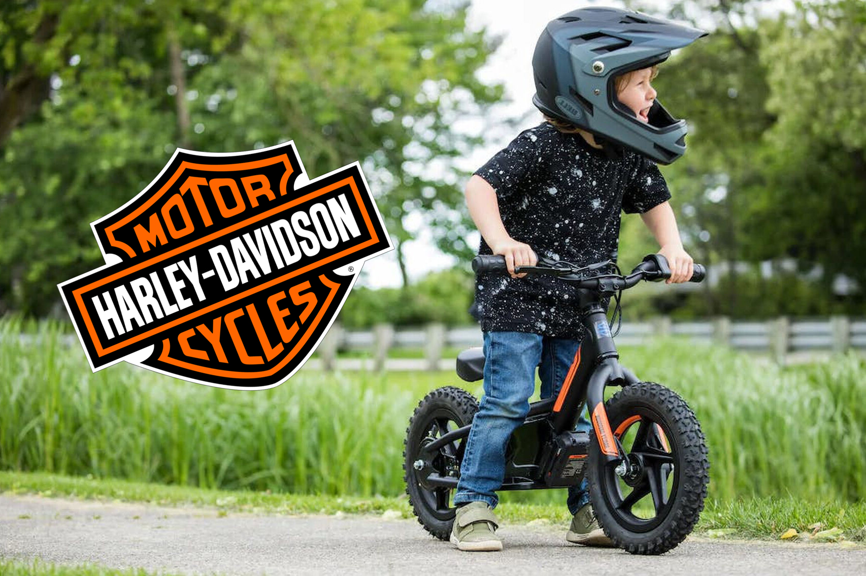 Bicicleta eléctrica de Harley-Davidson para niños